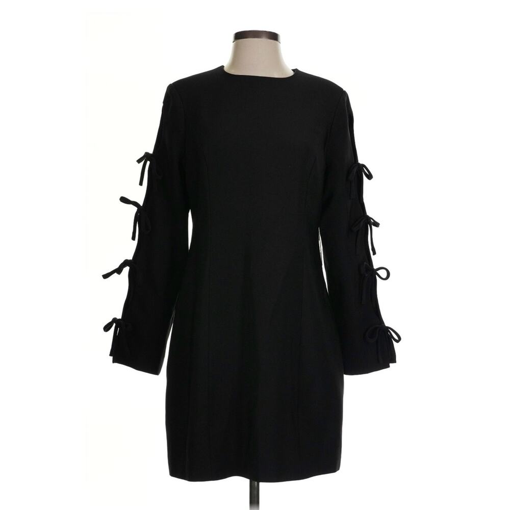 HYACINTH HOUSE Black Bow Sleeve Belinda Mini Dress NWT SMALL Tuckernuck Classic - Picture 4 of 16